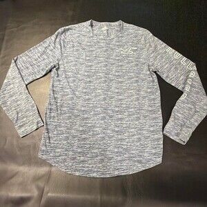 Hollister Co. Men's Blue and Grey T-shirt
